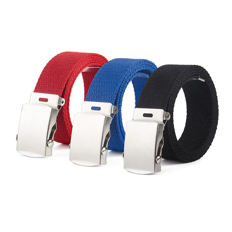 25mm Children's Belt Trendy Fashion Kids Universal Trousers Belt Thickened Rolling Buckle Canvas Belt Men's Children's Wear Belt