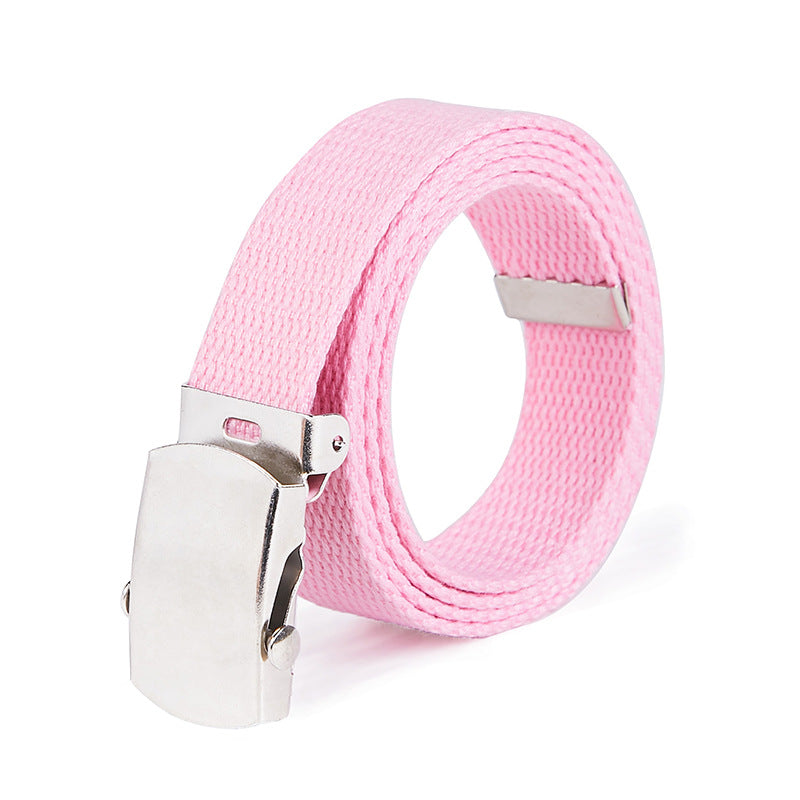 25mm Children's Belt Trendy Fashion Kids Universal Trousers Belt Thickened Rolling Buckle Canvas Belt Men's Children's Wear Belt