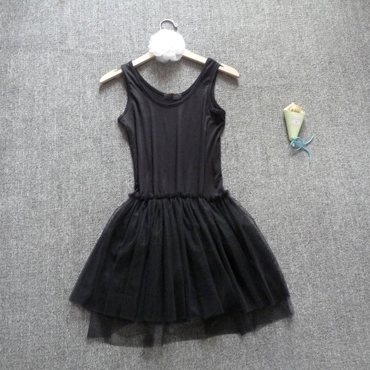 Short Mesh Tutu Skirt with Slip Skirt Stitching Modal Base Skirt with Slip Lace Autumn and Winter Inner Dress