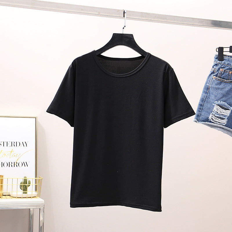 19 Popular Pure Color Short-Sleeved T-Shirts for Women Wholesale Women's T-Shirts Slim T-Shirts for Women Fashion Versatile Bottoming Shirts
