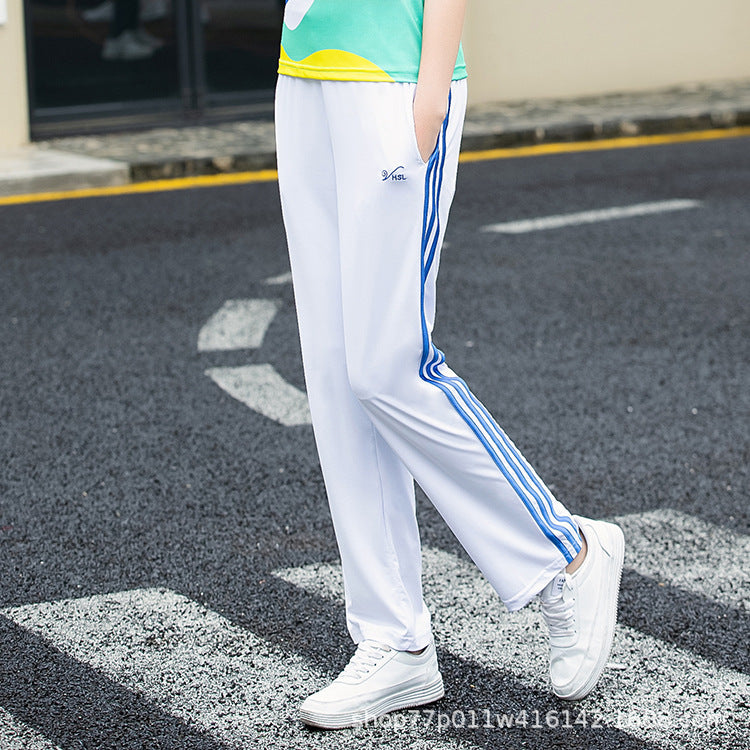 Jiamusi Sports Suit Summer Men's and Women's South Korean Silk Short-sleeved Half-sleeved Dream Team Aerobics Square Dance Group Costume