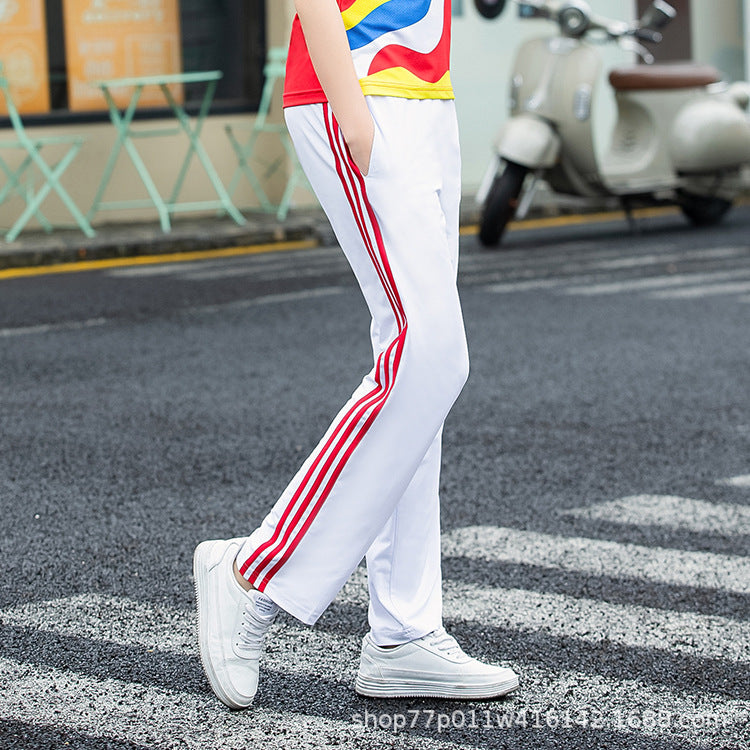 Jiamusi Sports Suit Summer Men's and Women's South Korean Silk Short-sleeved Half-sleeved Dream Team Aerobics Square Dance Group Costume