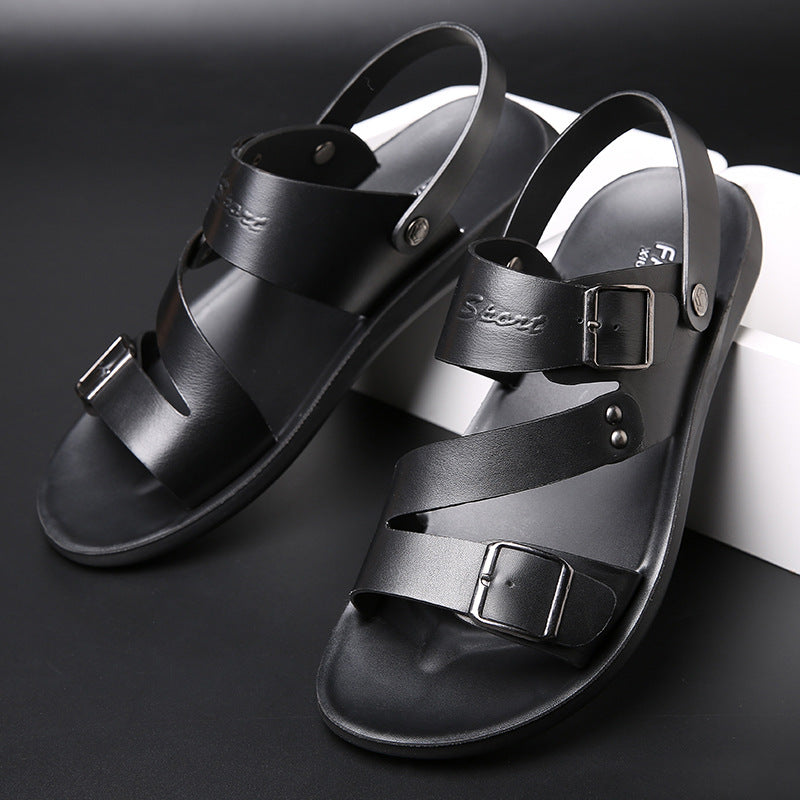 Cross-border plus size sandals men's casual trend beach shoes men's sandals and slippers shoes dual-purpose men's sandals in stock stock