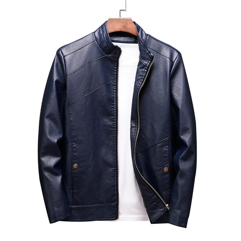 Spring 2019 New Leather Men's Korean Style Youth Slim-fit Men's Washable Leather Men's PU Men's Coat