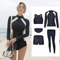 Men sunscreen pants suit split zipper jellyfish wetsuit female new lovers long-sleeved swimsuit women spot wholesale