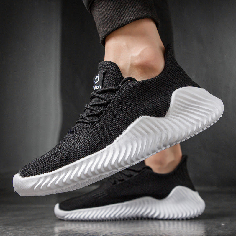 Cross-border large-size mesh sneakers 39-48 yards fashionable Korean fashion running men's shoes lightweight low-top sneakers