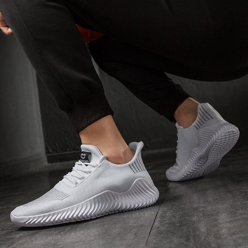 Cross-border large-size mesh sneakers 39-48 yards fashionable Korean fashion running men's shoes lightweight low-top sneakers