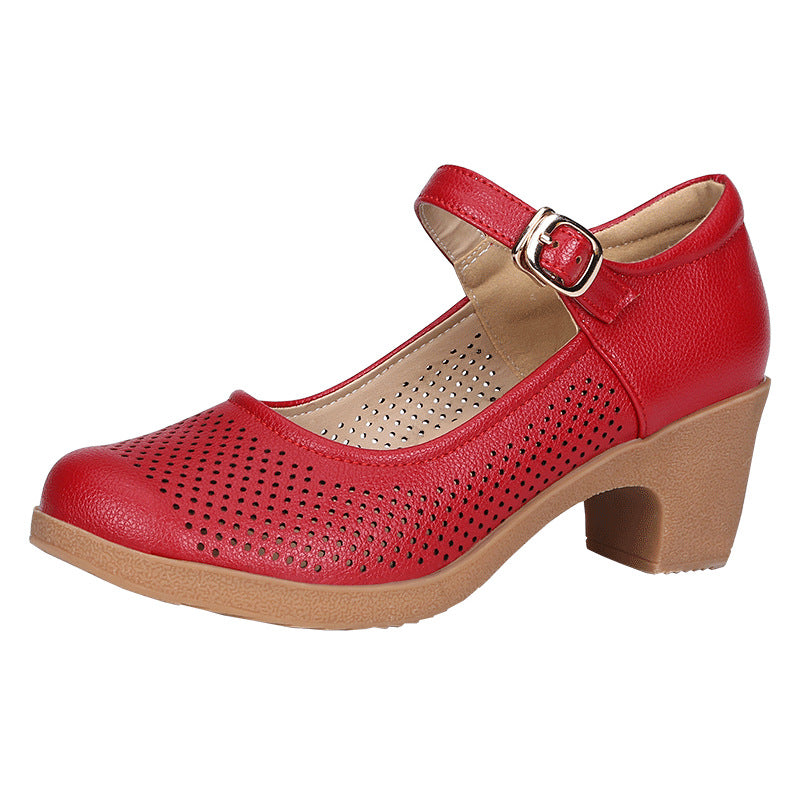 2024 Women's Shoes European and American sneaker Dance Shoes Soft Sole Thick Heel Dance Shoes Square Dance Shoes Single Shoes Sandals High Heels