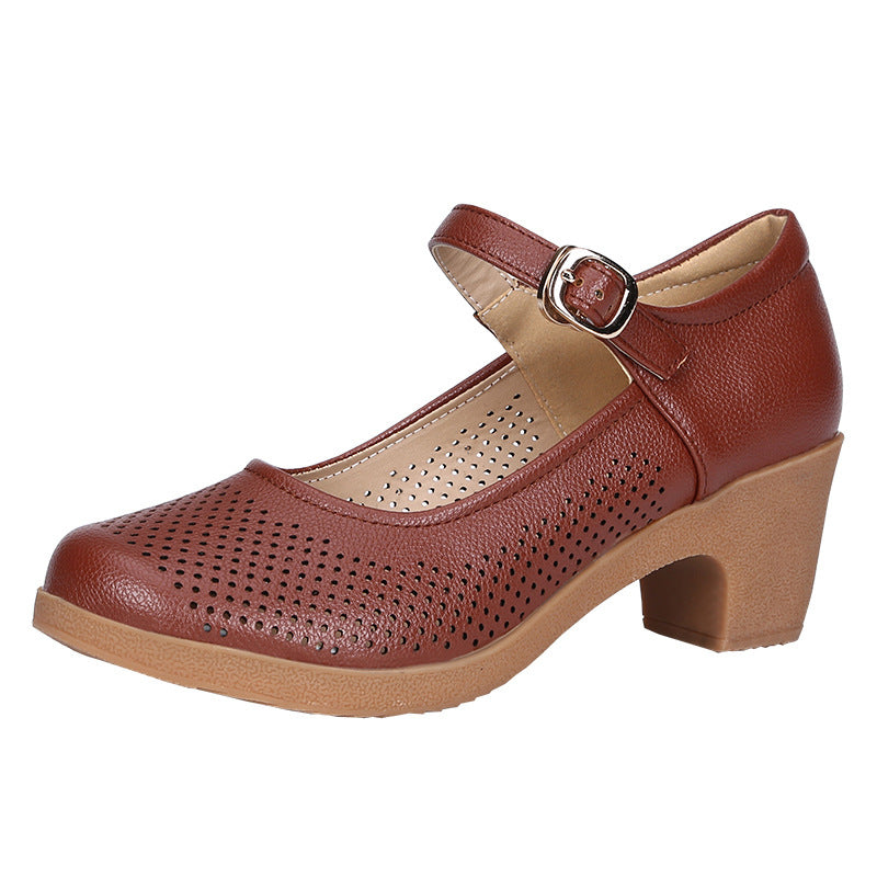 2024 Women's Shoes European and American sneaker Dance Shoes Soft Sole Thick Heel Dance Shoes Square Dance Shoes Single Shoes Sandals High Heels
