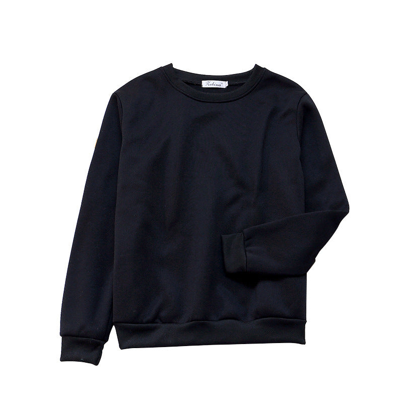 Solid Color Loose Korean Style Women's Trbottomy Bottoming Shirt Manufacturer Customized 2019 Selected Winter New Product Thickeneded Sweatshirt Round Neck