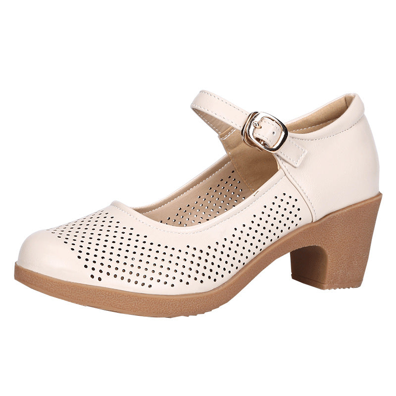 2024 Women's Shoes European and American sneaker Dance Shoes Soft Sole Thick Heel Dance Shoes Square Dance Shoes Single Shoes Sandals High Heels