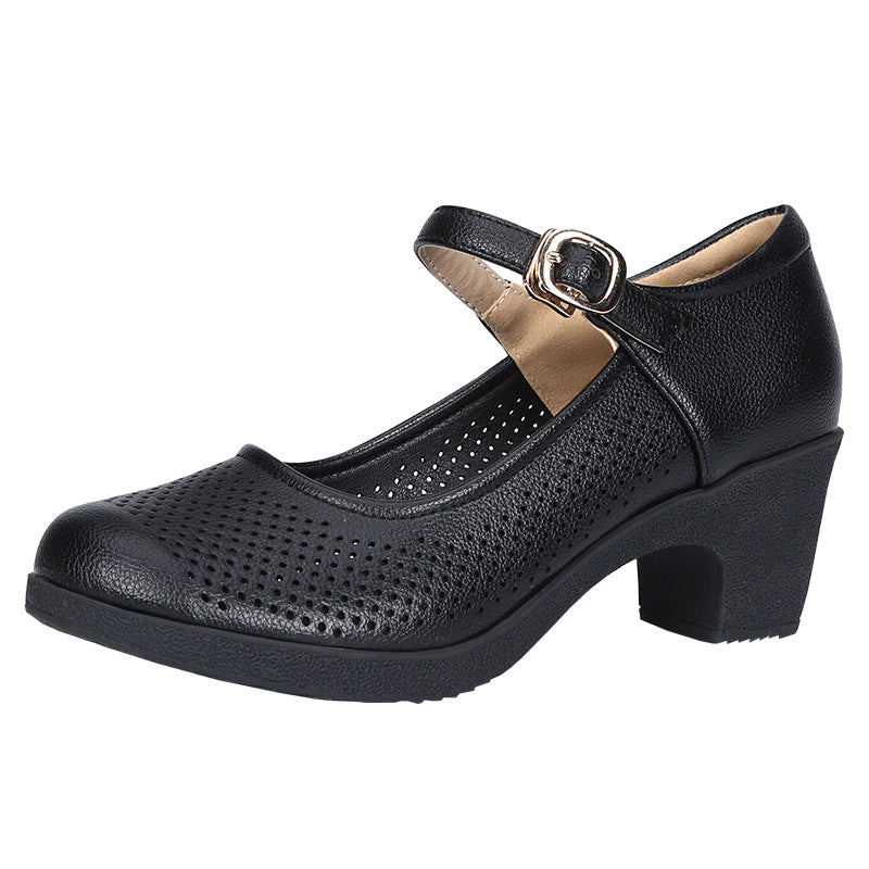 2024 Women's Shoes European and American sneaker Dance Shoes Soft Sole Thick Heel Dance Shoes Square Dance Shoes Single Shoes Sandals High Heels