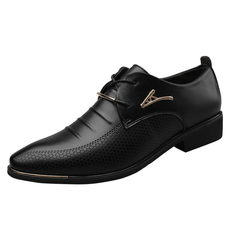 Spring New Large Size Men's Leather Shoes Business Formal Shoes Men's Lace-Up Casual Shoes Dropshipping