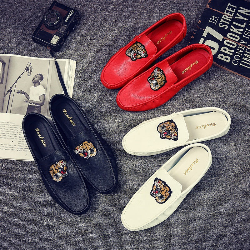 Men's Loafers Summer Korean Style Low-Top Casual Shoes Versatile Slip-On Driving Shoes Comfortable and Breathable