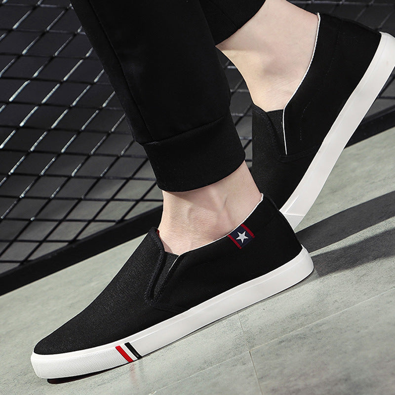 Spring and Autumn New Men's Canvas Shoes Men's Shoes Korean Style Lazy Footwear Casual Student Shoes Fashionable Sneakers for Men