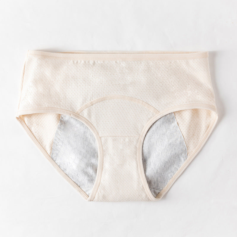 Mid-waist cotton underwear women's underwear cotton physiological pants women's menstrual period anti-side leakage cotton crotch women's briefs
