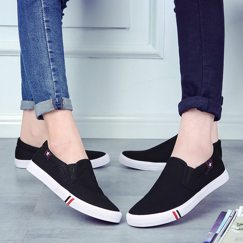 Spring and Autumn New Men's Canvas Shoes Men's Shoes Korean Style Lazy Footwear Casual Student Shoes Fashionable Sneakers for Men