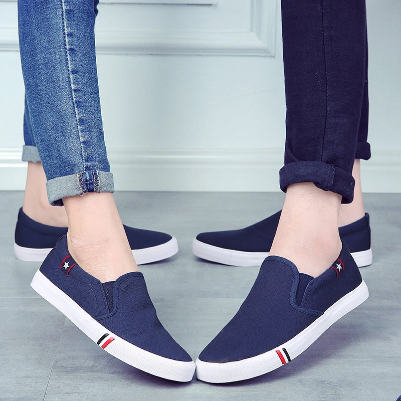 Spring and Autumn New Men's Canvas Shoes Men's Shoes Korean Style Lazy Footwear Casual Student Shoes Fashionable Sneakers for Men