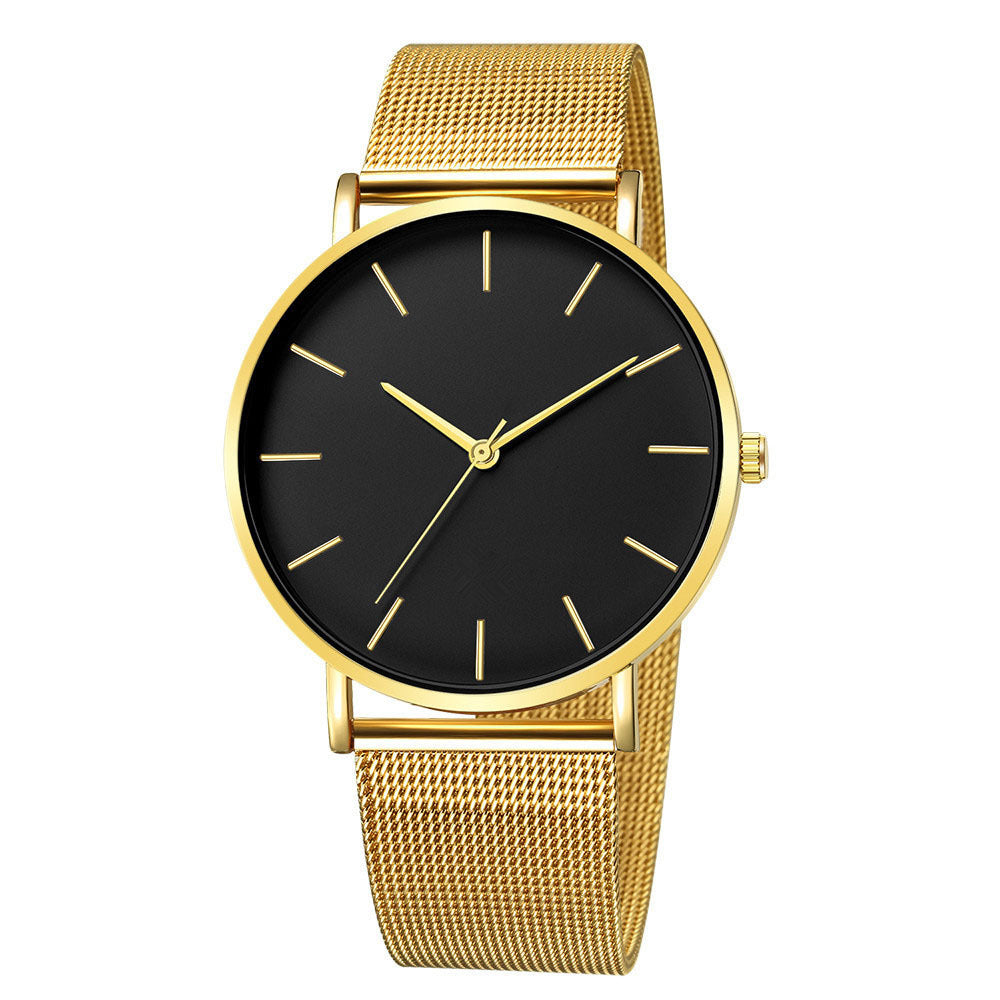 Geneva new men's watches ultra-thin simple mesh band watches men's watches foreign trade best selling men's watches wholesale