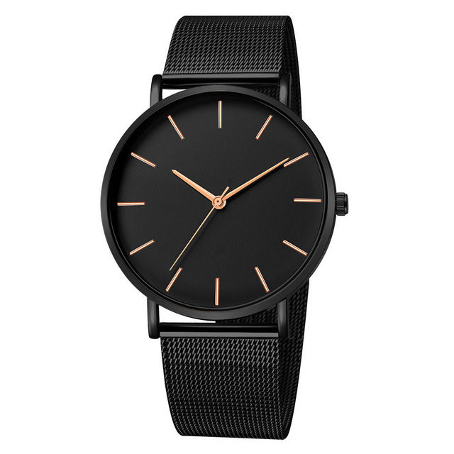 Geneva new men's watches ultra-thin simple mesh band watches men's watches foreign trade best selling men's watches wholesale