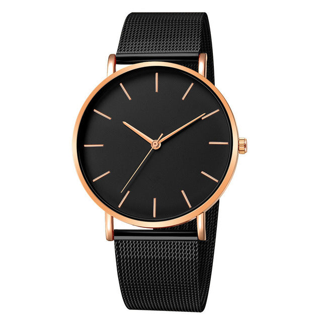 Geneva new men's watches ultra-thin simple mesh band watches men's watches foreign trade best selling men's watches wholesale