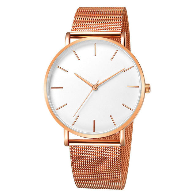 Geneva new men's watches ultra-thin simple mesh band watches men's watches foreign trade best selling men's watches wholesale