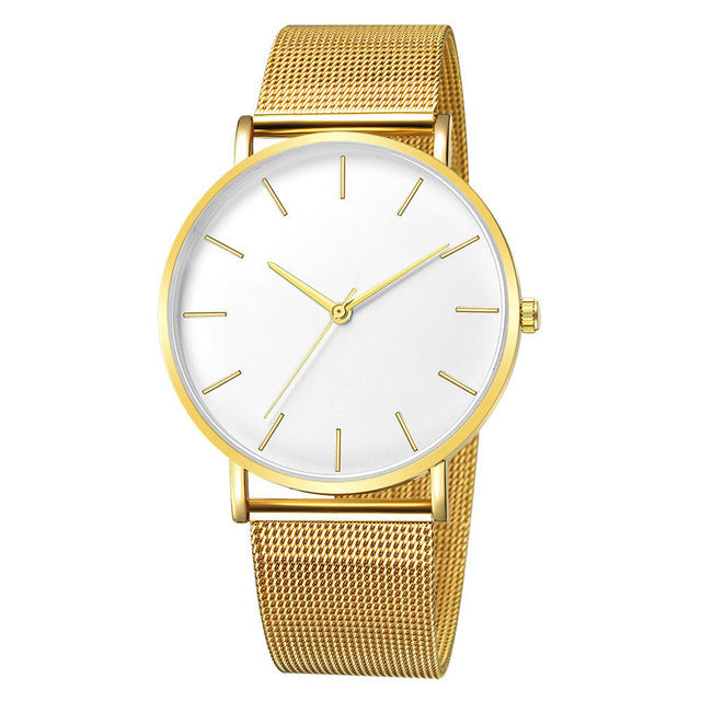 Geneva new men's watches ultra-thin simple mesh band watches men's watches foreign trade best selling men's watches wholesale