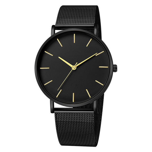 Geneva new men's watches ultra-thin simple mesh band watches men's watches foreign trade best selling men's watches wholesale