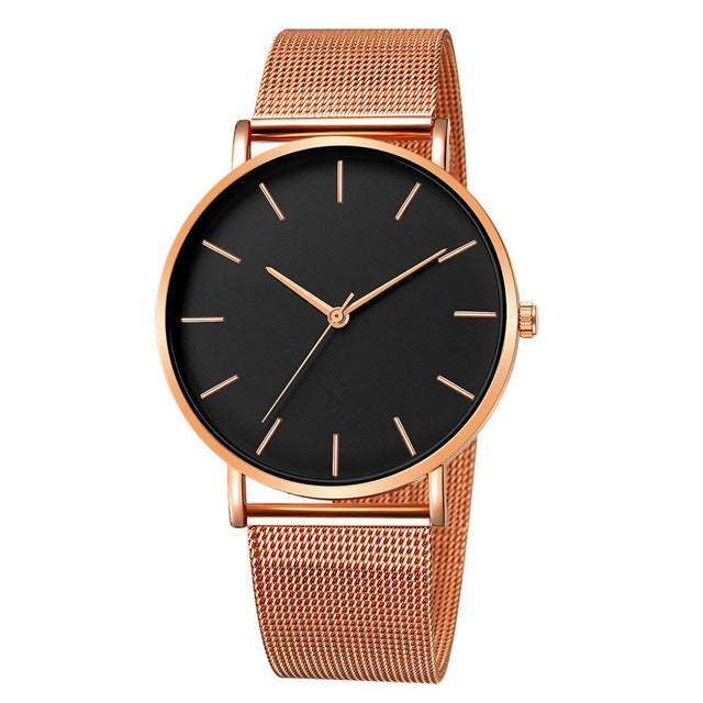 Geneva new men's watches ultra-thin simple mesh band watches men's watches foreign trade best selling men's watches wholesale