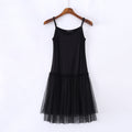 Short Mesh Tutu Skirt with Slip Skirt Stitching Modal Base Skirt with Slip Lace Autumn and Winter Inner Dress
