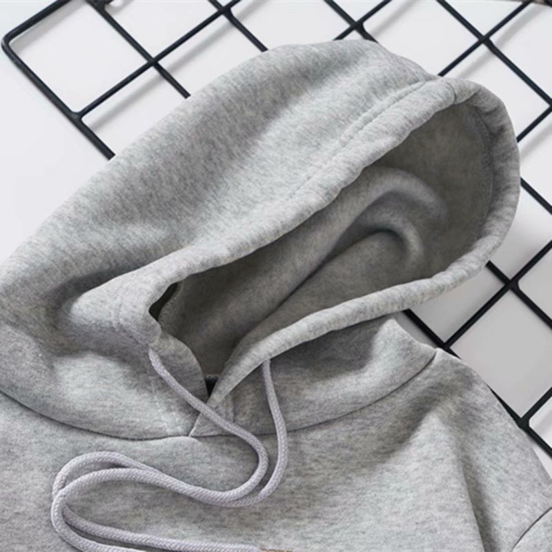 Men's Hooded Solid Color Sweater 2022 Autumn and Winter Korean Style Fashionable Ins Long-sleeved Student Fashionable Brand Loose Pullover Top