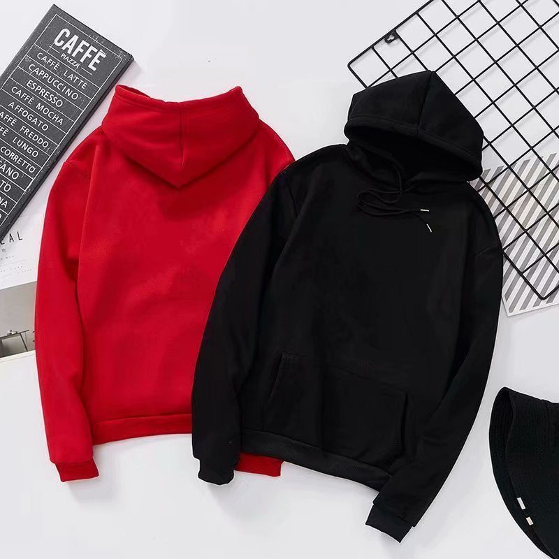 Men's Hooded Solid Color Sweater 2022 Autumn and Winter Korean Style Fashionable Ins Long-sleeved Student Fashionable Brand Loose Pullover Top