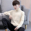 Autumn and Winter Sweater Men's Fashion Korean-style Slim-fit Twill Solid Color Men's Turtleneck Sweater Junior Sweater