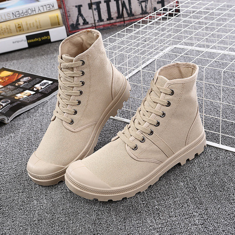 Autumn and winter canvas shoes casual retro men's and women's boots desert mountaineering help lovers shoes generation hair