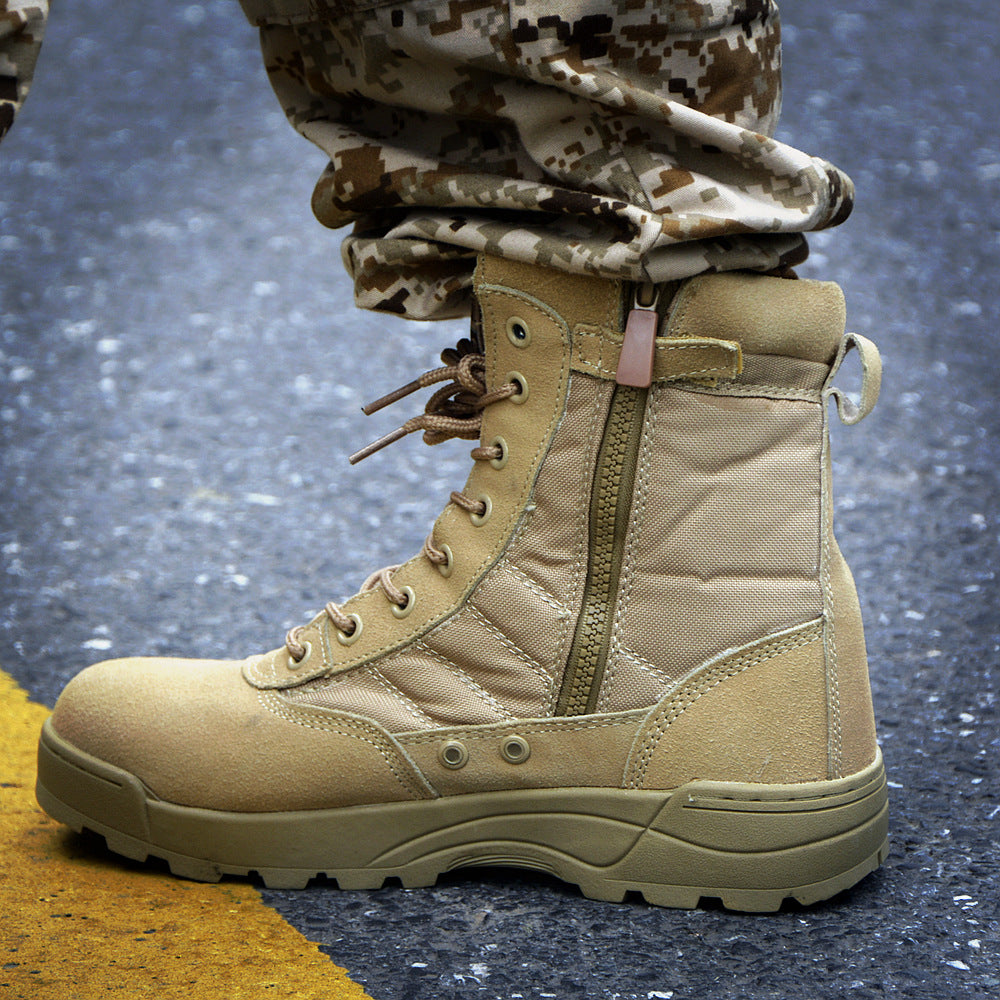 Cross-border source outdoor desert boots high-top tactical boots military fan training boots men's military training shoes combat boots