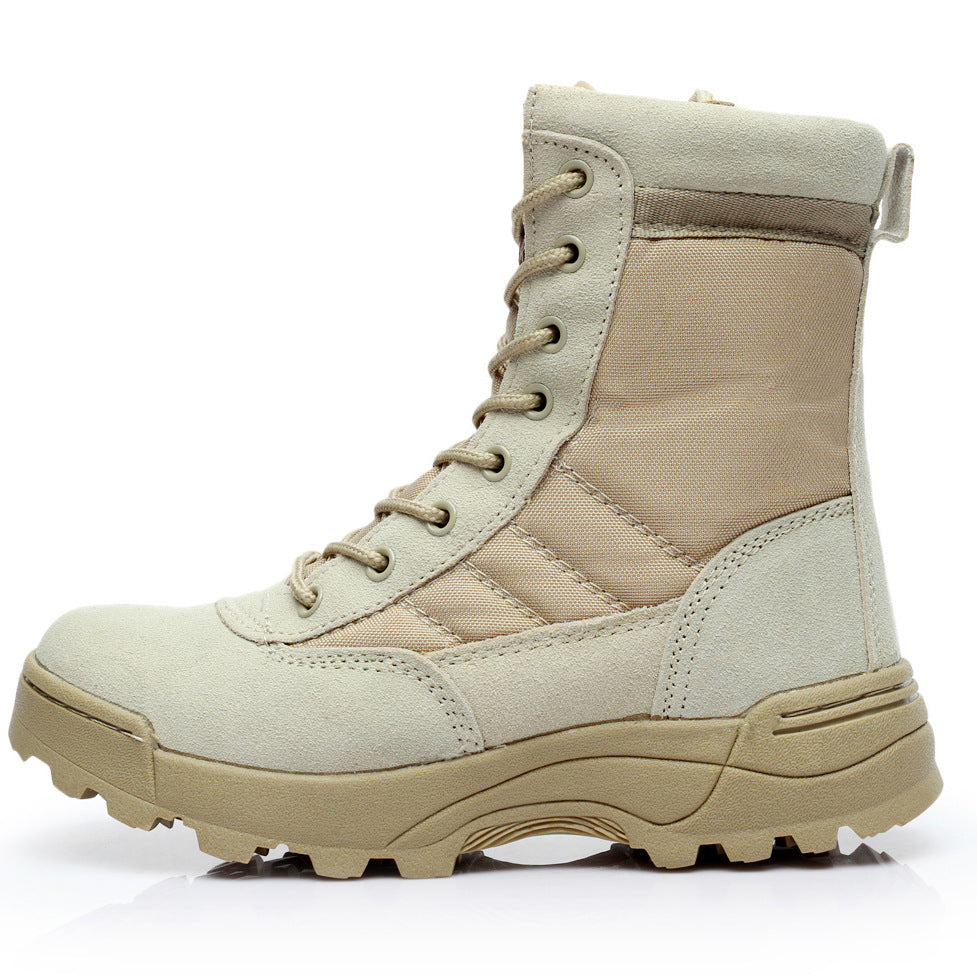 Cross-border source outdoor desert boots high-top tactical boots military fan training boots men's military training shoes combat boots