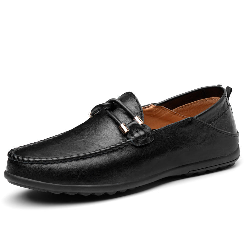2025 Winter Men's Genuine Leather Casual Loafers Breathable Lazy Shoes Men's Fashion Shoes Men's Casual Shoes