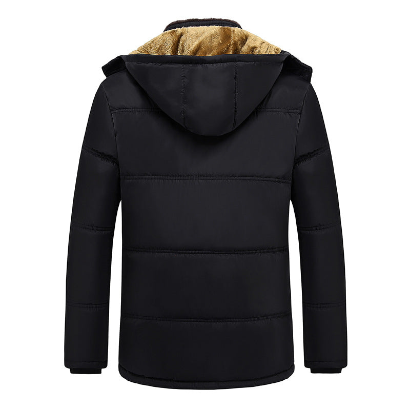 Foreign trade supply generation winter men's fleece-lined thick coat men's old men's cotton-padded jacket new dad cotton-padded jacket men