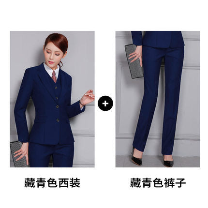 Autumn and Winter Professional suit Men's and Women's Coat Work Clothes Work Clothes Business Suit Interview Dress Suit suit Women's in stock