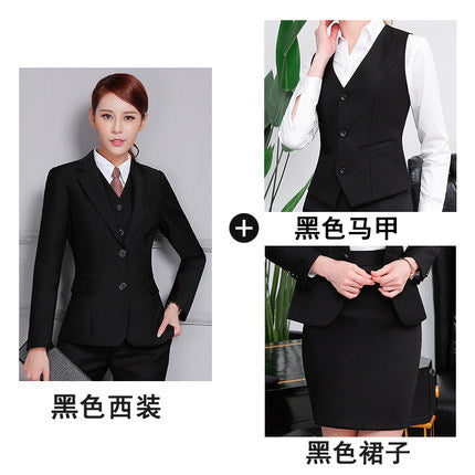 Autumn and Winter Professional suit Men's and Women's Coat Work Clothes Work Clothes Business Suit Interview Dress Suit suit Women's in stock