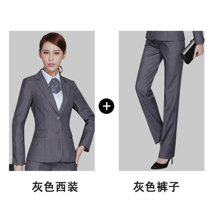 Autumn and Winter Professional suit Men's and Women's Coat Work Clothes Work Clothes Business Suit Interview Dress Suit suit Women's in stock