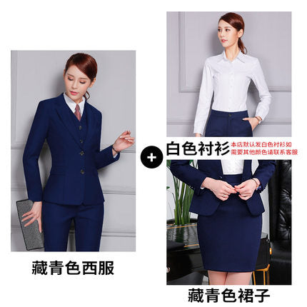 Autumn and Winter Professional suit Men's and Women's Coat Work Clothes Work Clothes Business Suit Interview Dress Suit suit Women's in stock