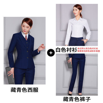 Autumn and Winter Professional suit Men's and Women's Coat Work Clothes Work Clothes Business Suit Interview Dress Suit suit Women's in stock