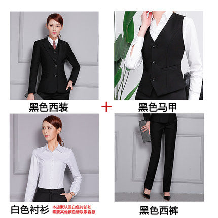 Autumn and Winter Professional suit Men's and Women's Coat Work Clothes Work Clothes Business Suit Interview Dress Suit suit Women's in stock