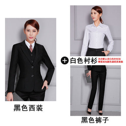 Autumn and Winter Professional suit Men's and Women's Coat Work Clothes Work Clothes Business Suit Interview Dress Suit suit Women's in stock