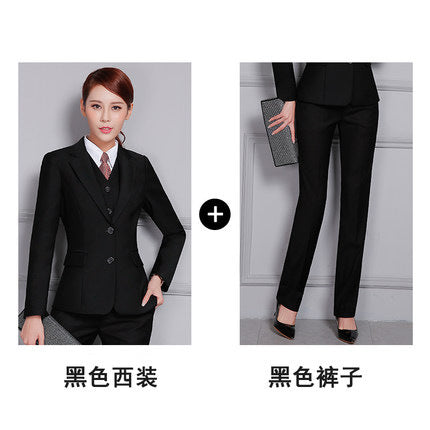 Autumn and Winter Professional suit Men's and Women's Coat Work Clothes Work Clothes Business Suit Interview Dress Suit suit Women's in stock