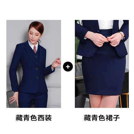 Autumn and Winter Professional suit Men's and Women's Coat Work Clothes Work Clothes Business Suit Interview Dress Suit suit Women's in stock