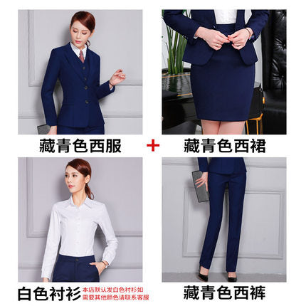 Autumn and Winter Professional suit Men's and Women's Coat Work Clothes Work Clothes Business Suit Interview Dress Suit suit Women's in stock