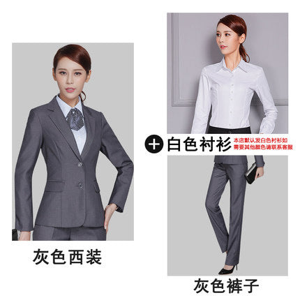 Autumn and Winter Professional suit Men's and Women's Coat Work Clothes Work Clothes Business Suit Interview Dress Suit suit Women's in stock