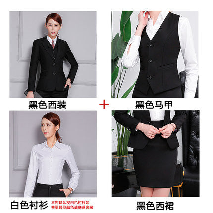 Autumn and Winter Professional suit Men's and Women's Coat Work Clothes Work Clothes Business Suit Interview Dress Suit suit Women's in stock